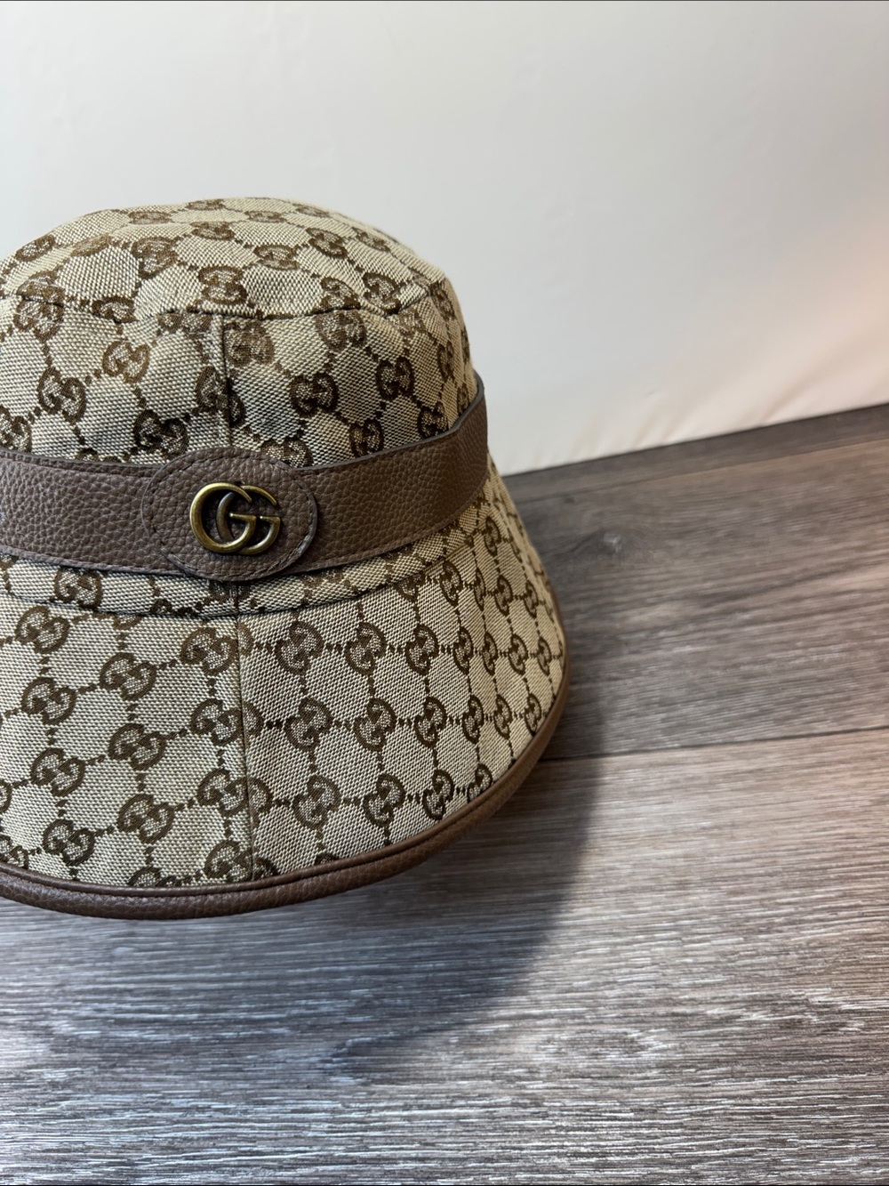 Gucci GG Canvas Bucket Hat in Beige and Brown medium size - Picture 3 of 5